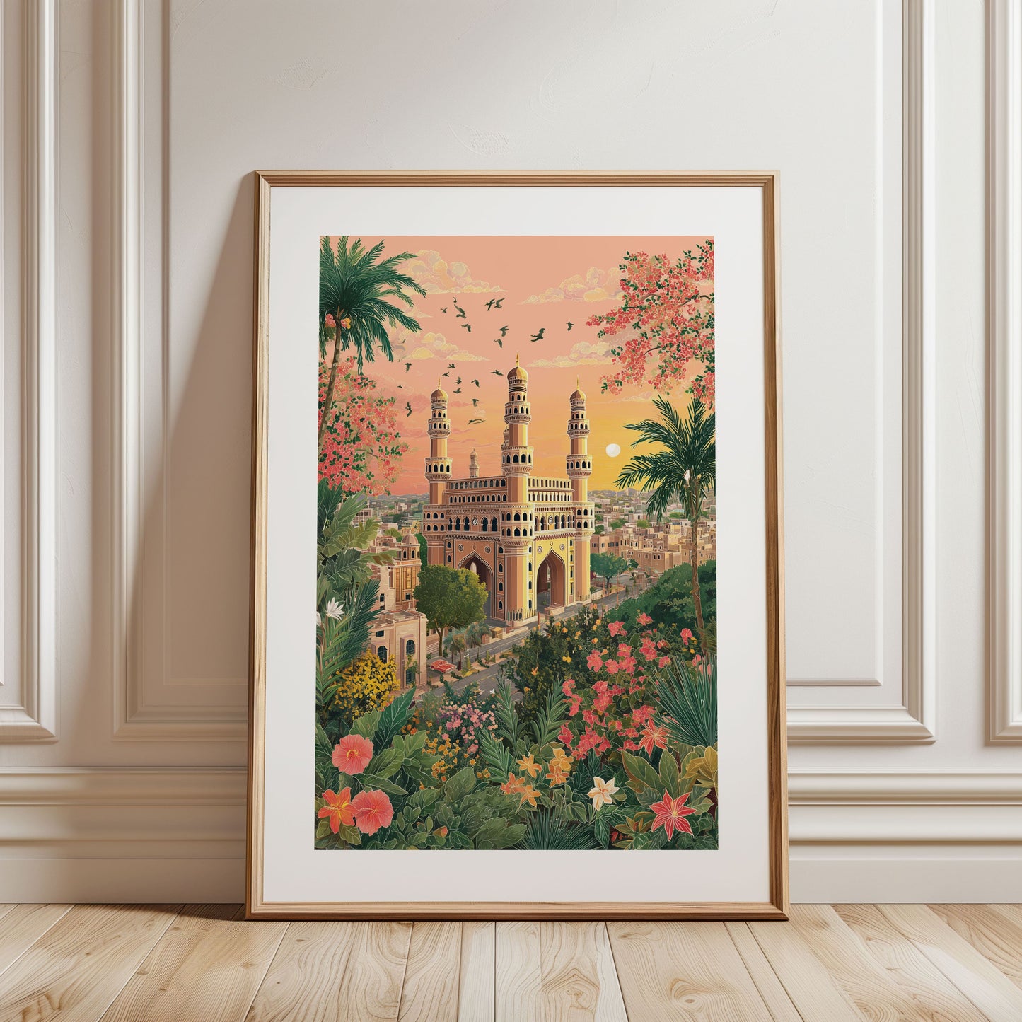 Hyderabad India Travel Poster - Charminar Wall Art
