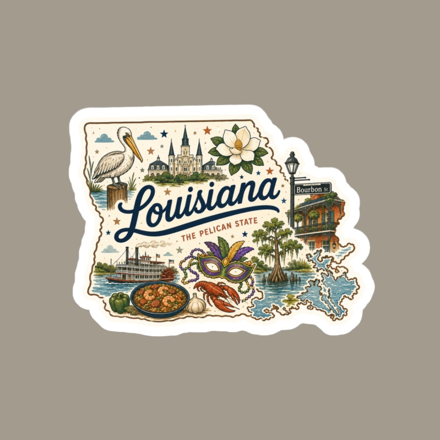Louisiana State Sticker