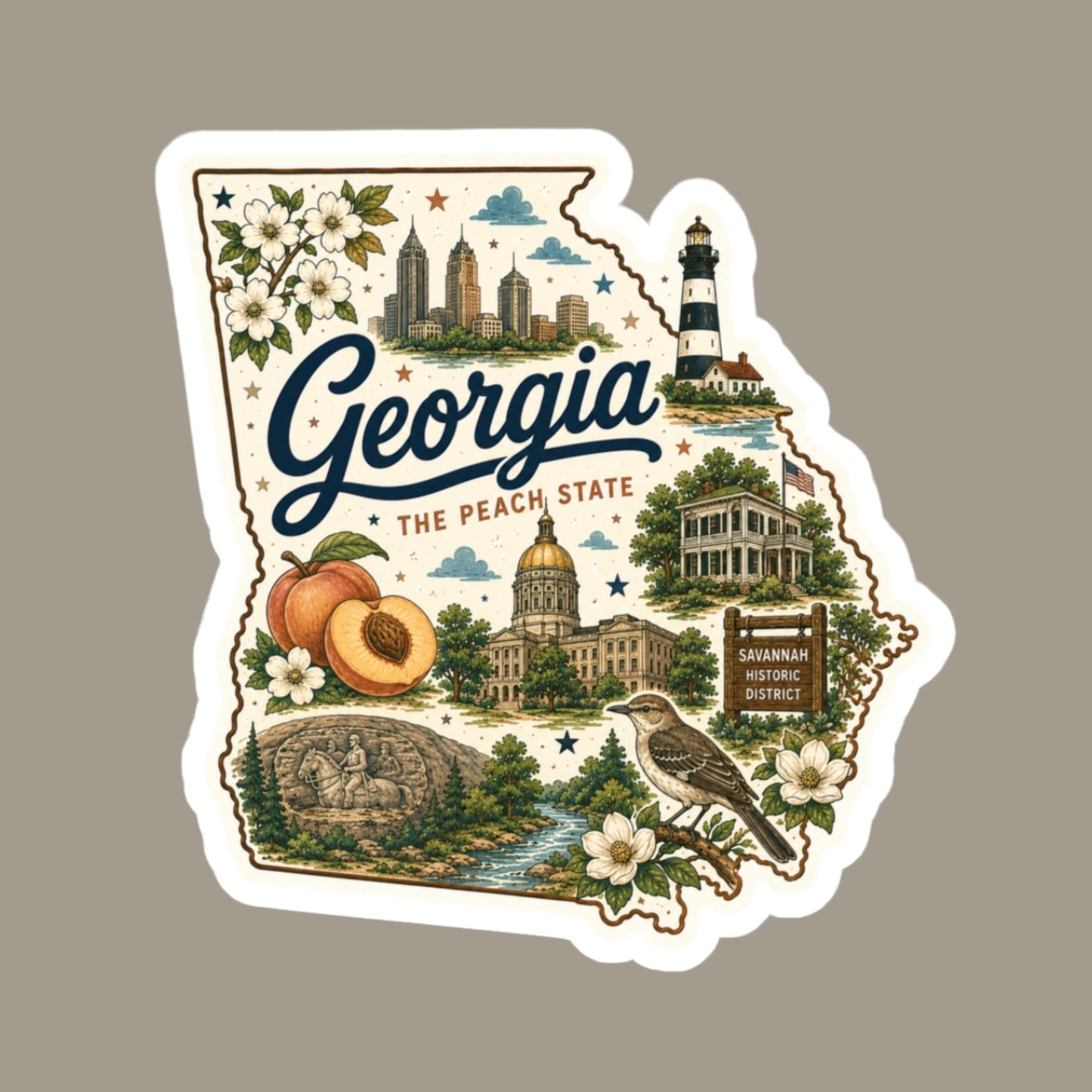 Georgia State Sticker