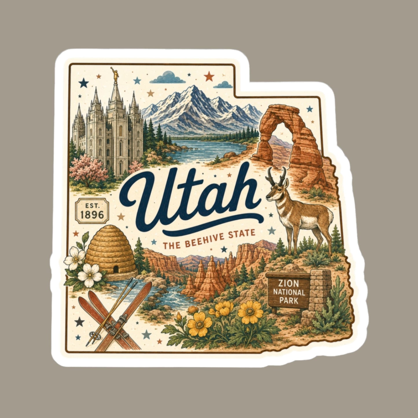Utah State Sticker