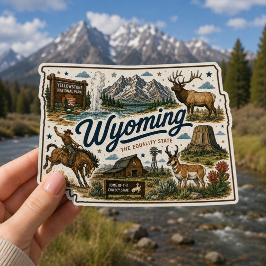 Wyoming State Sticker