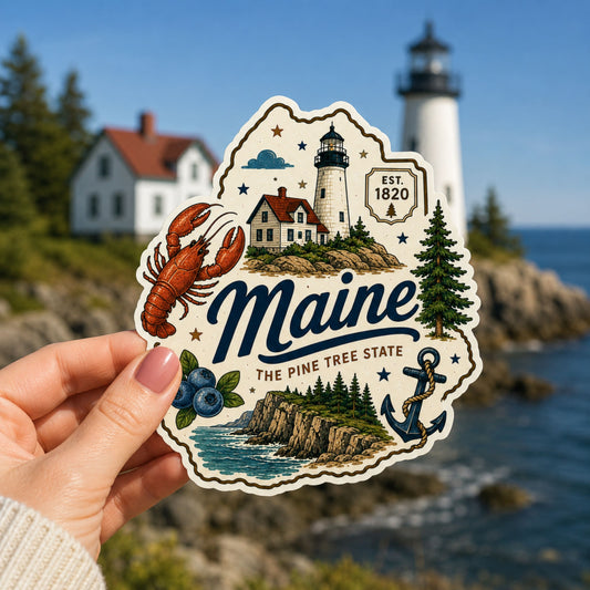 Maine State Sticker