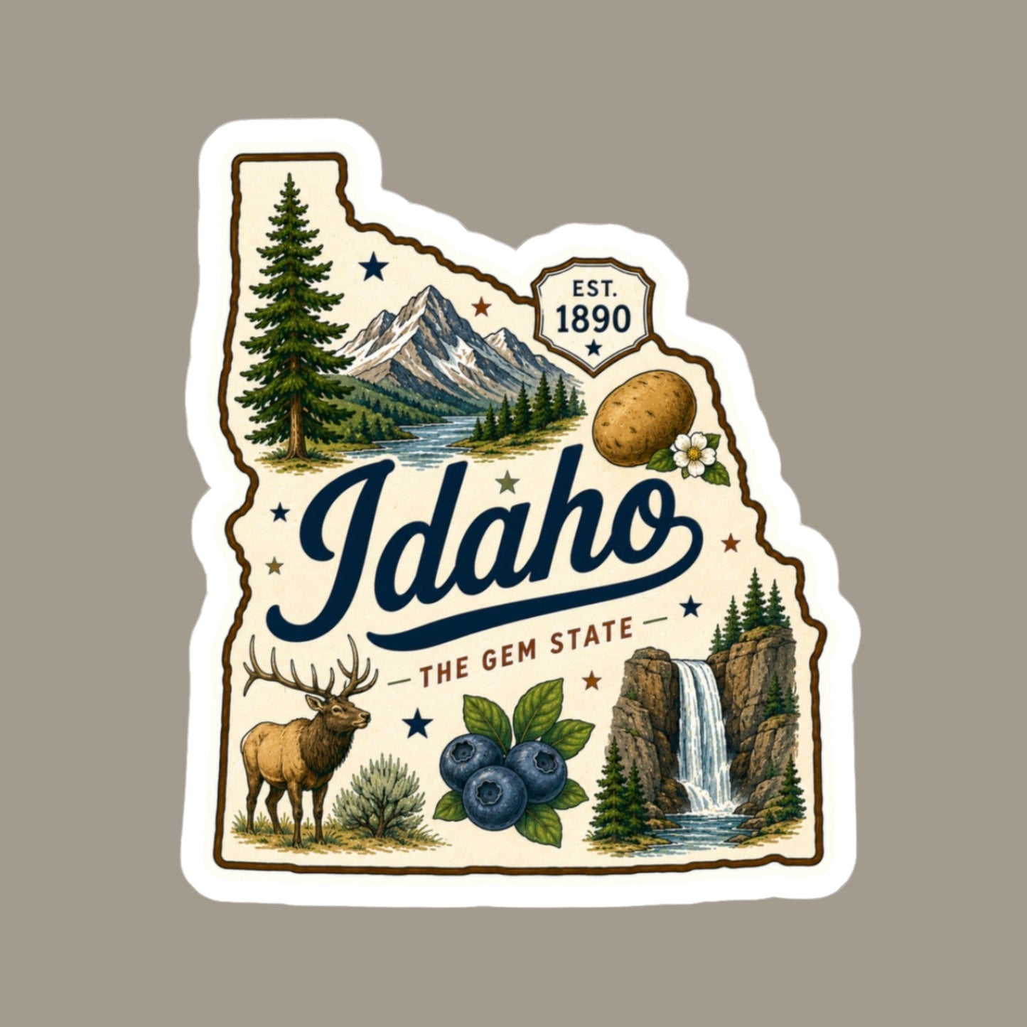 Idaho State Sticker