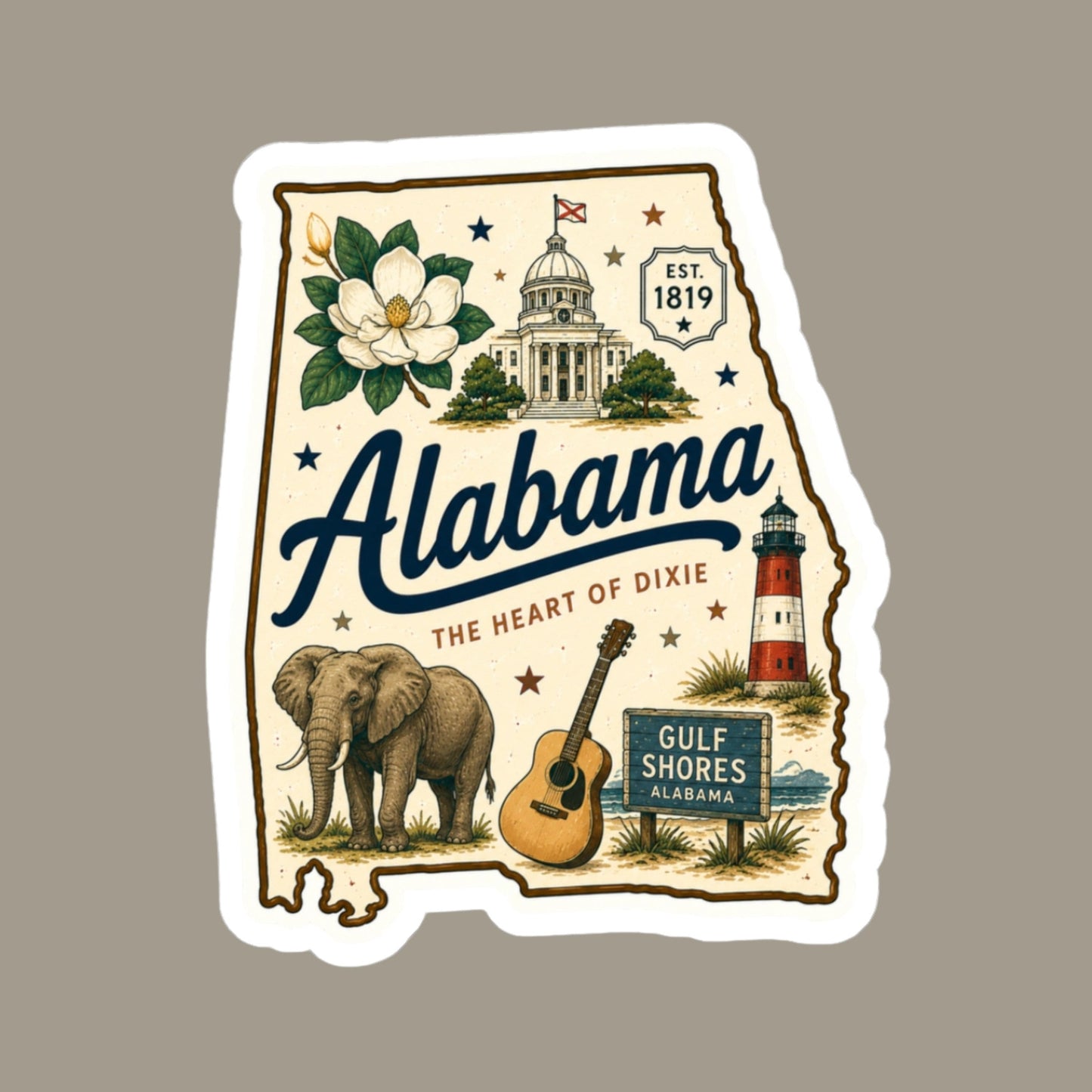 Alabama State Sticker