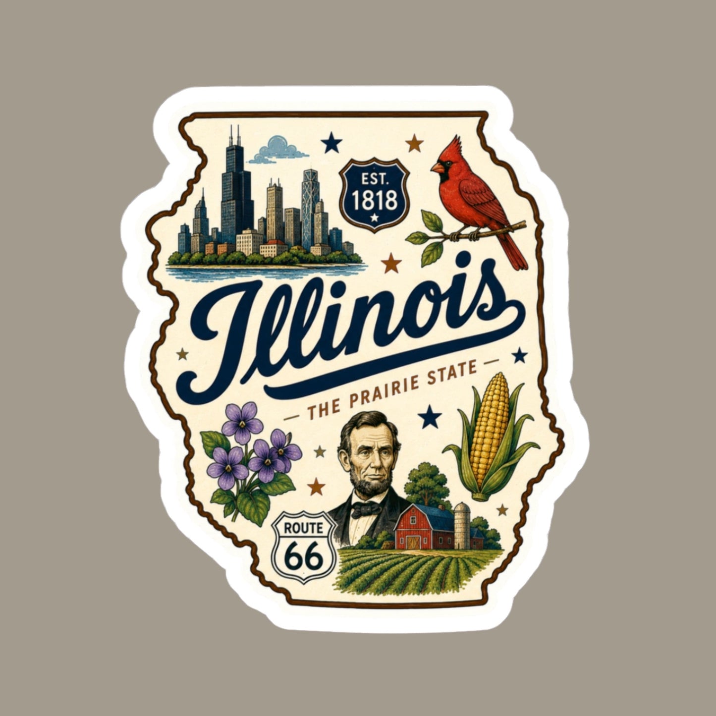 Illinois State Sticker