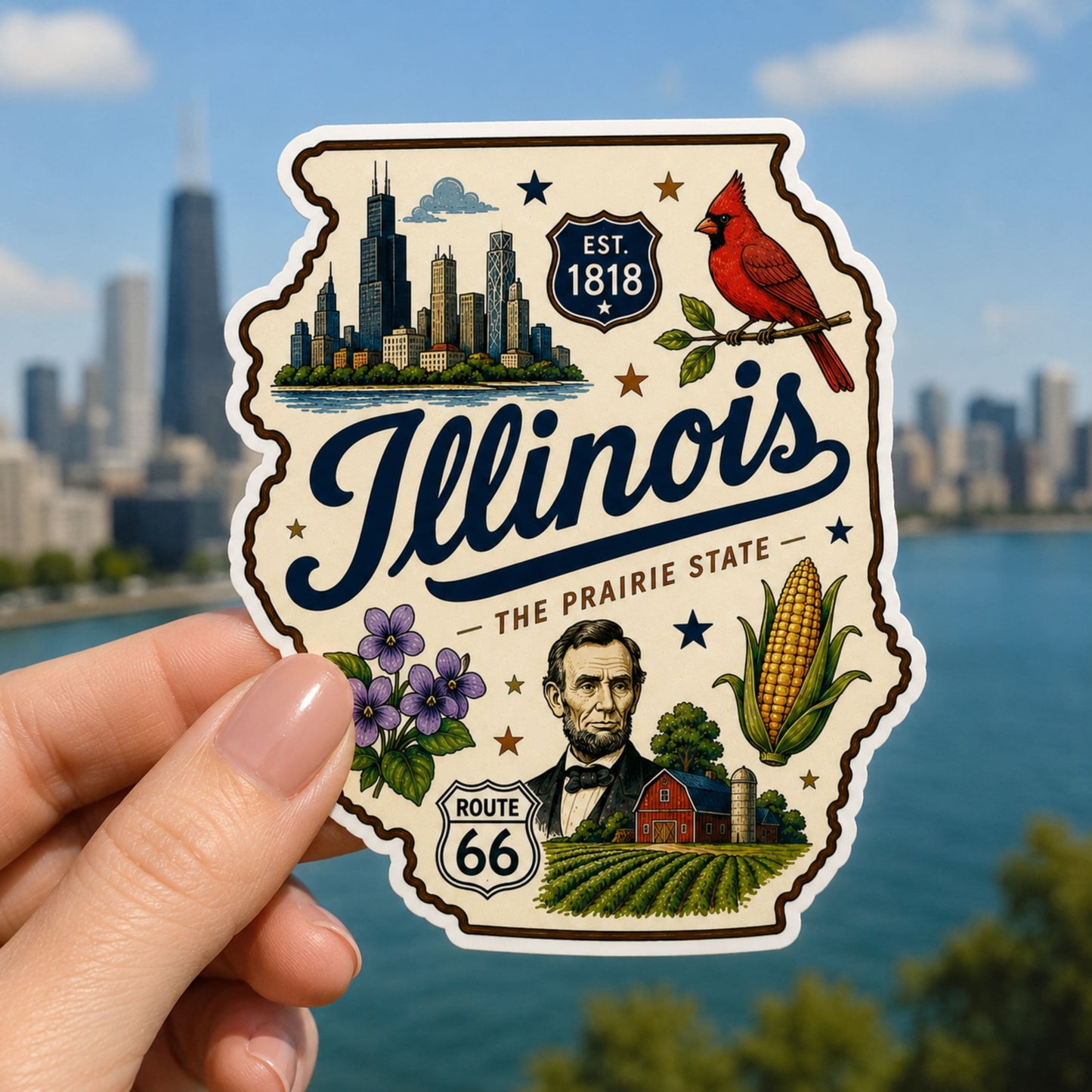 Illinois State Sticker