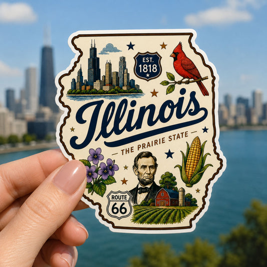 Illinois State Sticker