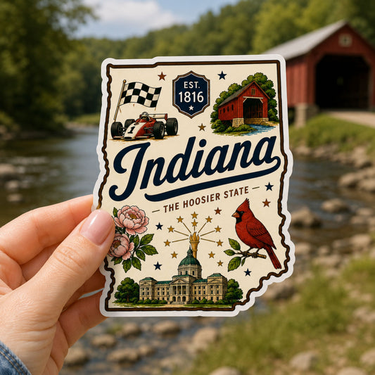 Indiana State Sticker