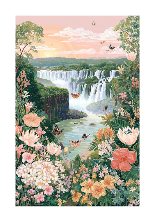 Iguazu Falls Travel Poster