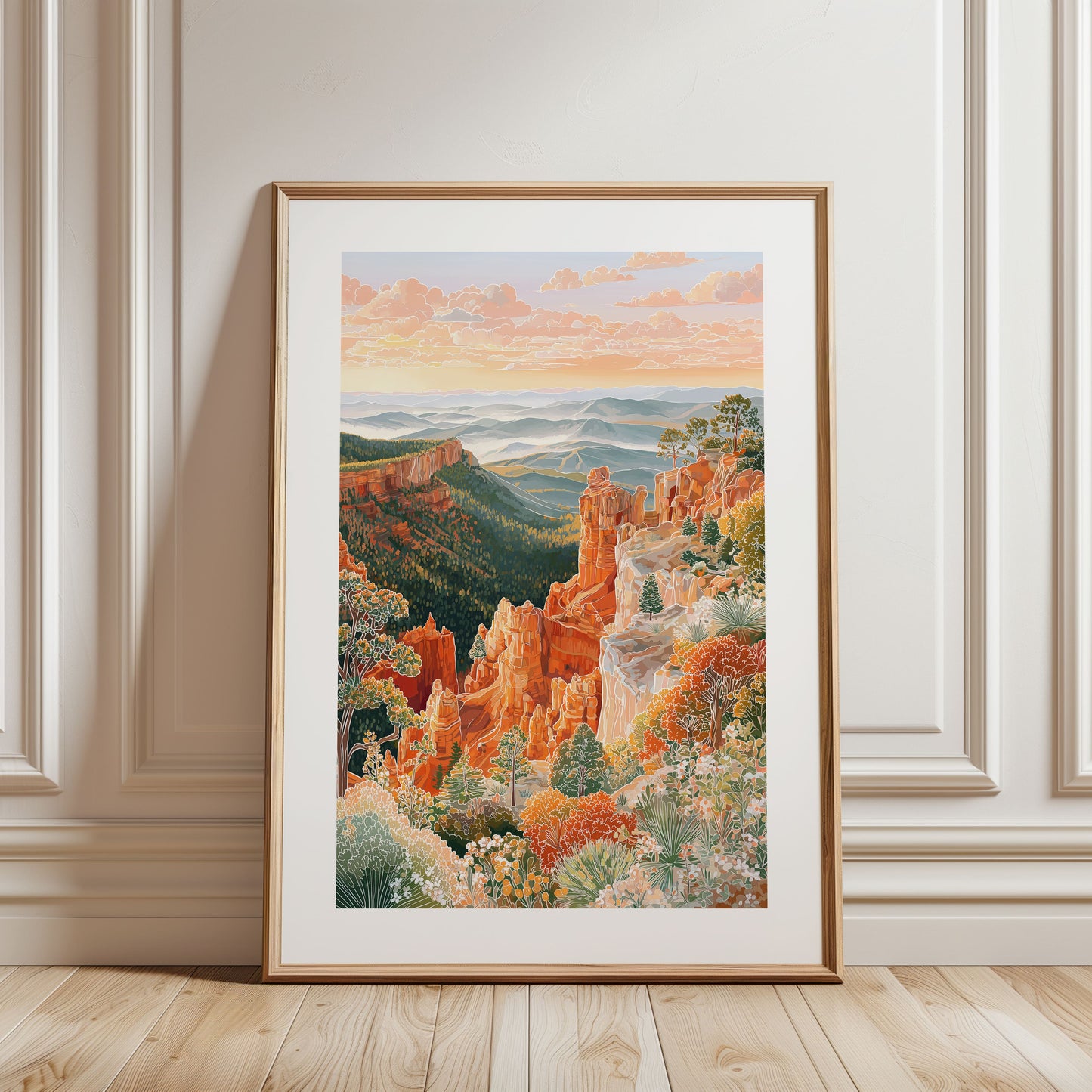 Bryce Canyon Poster – Utah National Park Wall Art, Desert Landscape Travel Print