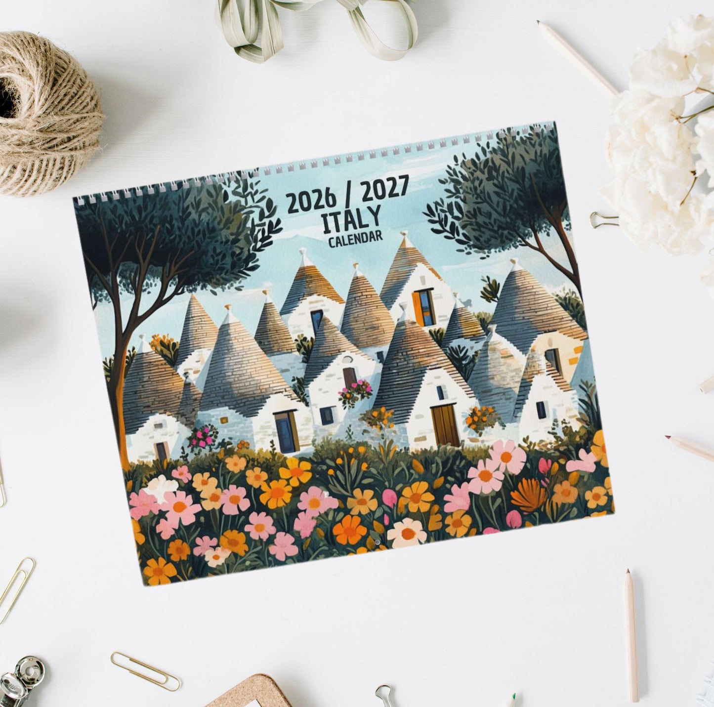 2026/2027 Italy Wall Calendar — Scenic Italy Monthly Calendar